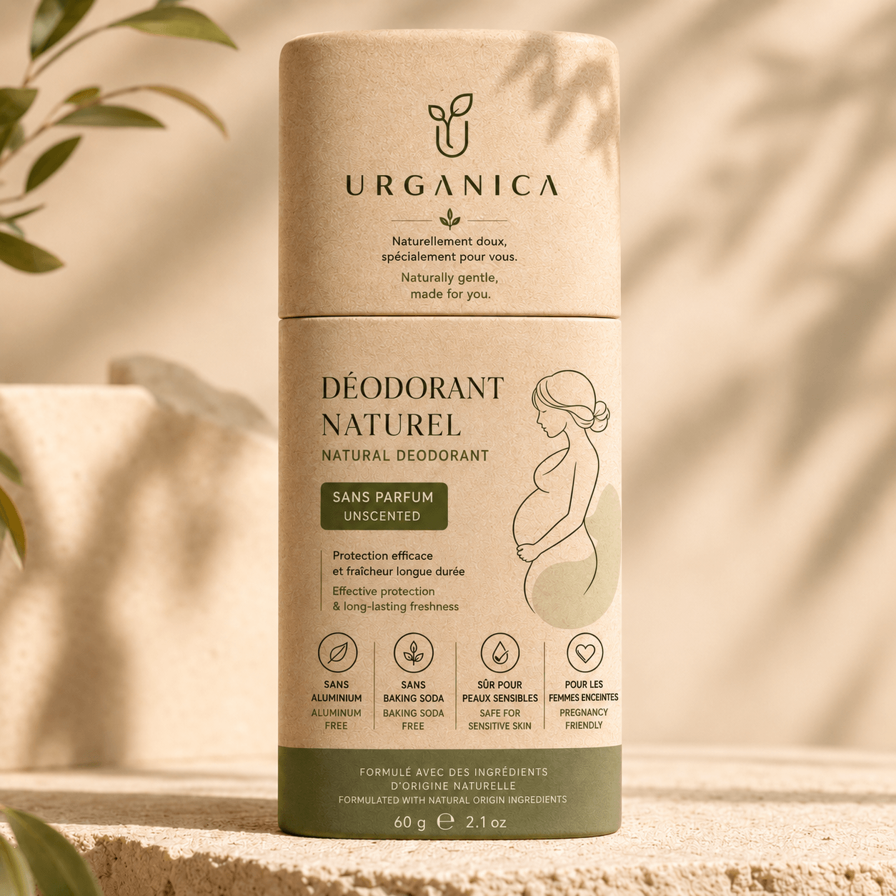 Déodorant naturel sans parfum — Femme enceinte & peaux sensibles