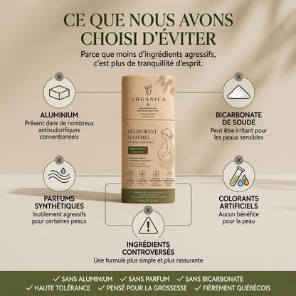 Déodorant naturel sans parfum — Femme enceinte & peaux sensibles